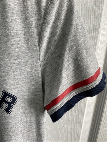 Tommy Hilfiger T Shirt Top Womens Size Large V Neck Short Sleeve Tee Gray - Picture 4 of 6