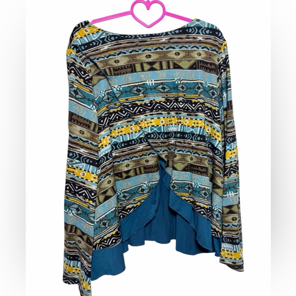 Catchfly Studio Tribal Print Split Back Long Slee… - image 3