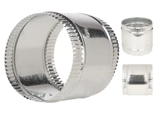 8 in. Flexible Duct and Sheet Connector Splice Collar Coupling Galvanized Steel