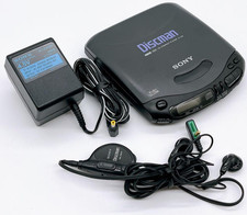 Sony Discman D-145 Portable CD Player Black Tested Working with Remote Japan