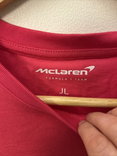 McLaren Junior Miami T-Shirt Neon Grafik 35 Brust Rote Beete Lila Größe JL - Bild 3 von 11