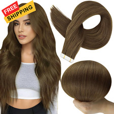 Full Shine Invisible Tape in Human Hair Extensions 16 Inch,  3 Brown Dark