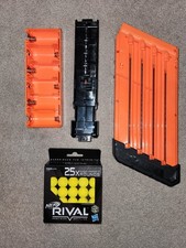 LOT NERF RIVAL KHAOS MXVI-4000 40 Round Magazine Battery Holder Cover 25 Rounds