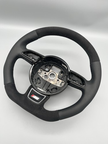Audi A1 8X A4 B8 A6 C7 A7 A8 D4 Q3 Q7 Lenkrad abgeflacht NEU bezogen ohne Tausch - Bild 4 von 11
