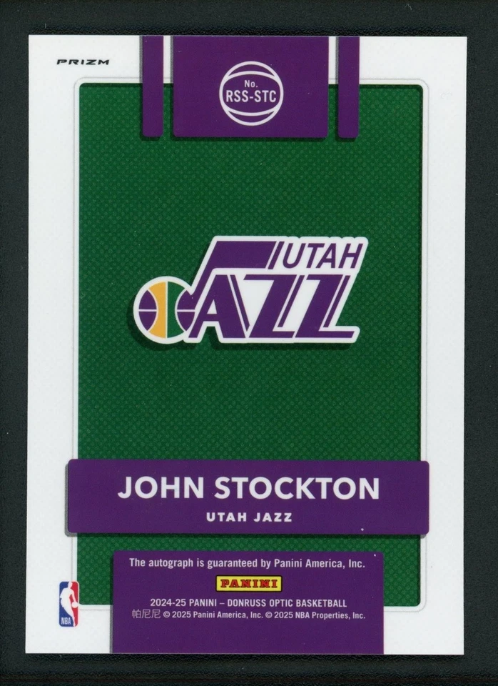 Autógrafos de plata John Stockton Auto Panini Donruss Optic Choice 2024-25 Foto 2 de 2