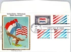 S09-5065, USA - NETHERLANDS, COMBO, COLORANO SILK FDC