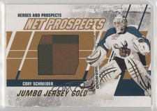 2010 ITG Heroes and Prospects Net Jumbo Gold Jersey Cory Schneider #NPM-07 12jy