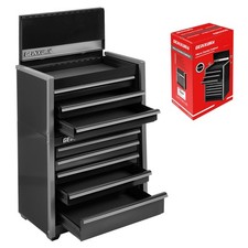 Mini Tool Box 3 Drawer Micro Top Chest and 5 Drawer Micro Roll Cab with Magne...