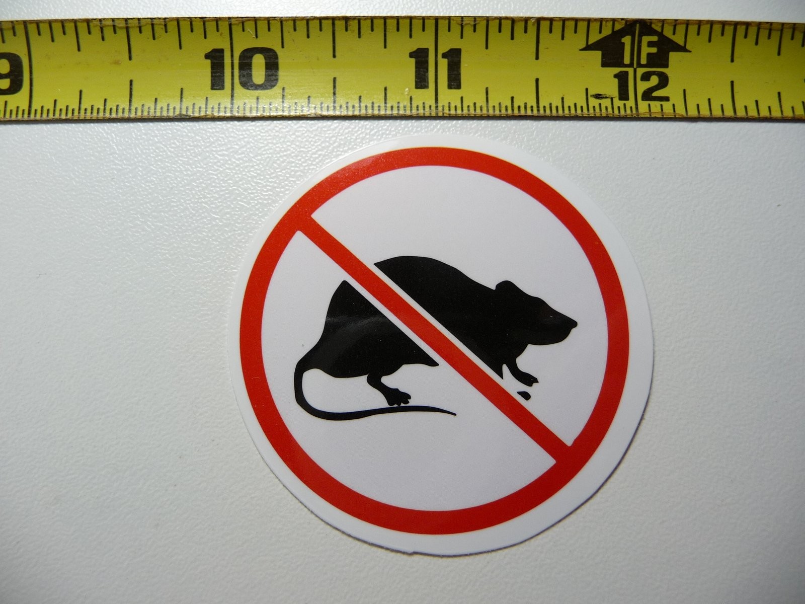 Rat Warning Hard Hat Decal Sticker for Job Site Safety Pride