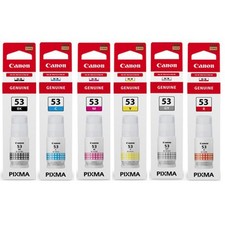 Genuine Canon GI-53 Ink Bottles C/M/Y/K/GY/R for Canon PIXMA G550 G650 Lot