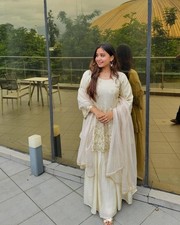 Stylish Heavy Chinon Silk White Top Palazzo And Dupatta For Women Function