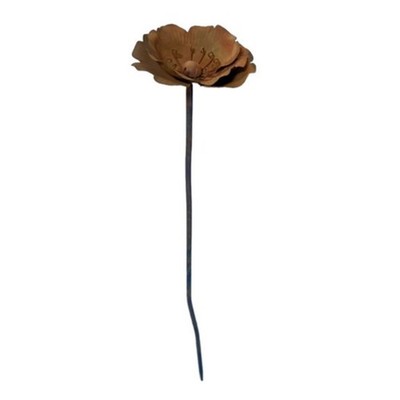 Rusty Iron Flower Shape Garden Stake For Outdoor Lawn Balcony Courtyards