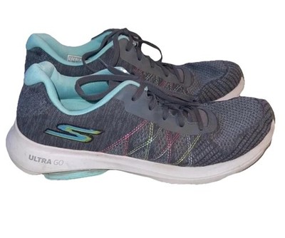 Skechers Go Run Ultra Go Women s Sz 11 Running Athletic Shoes gray teal