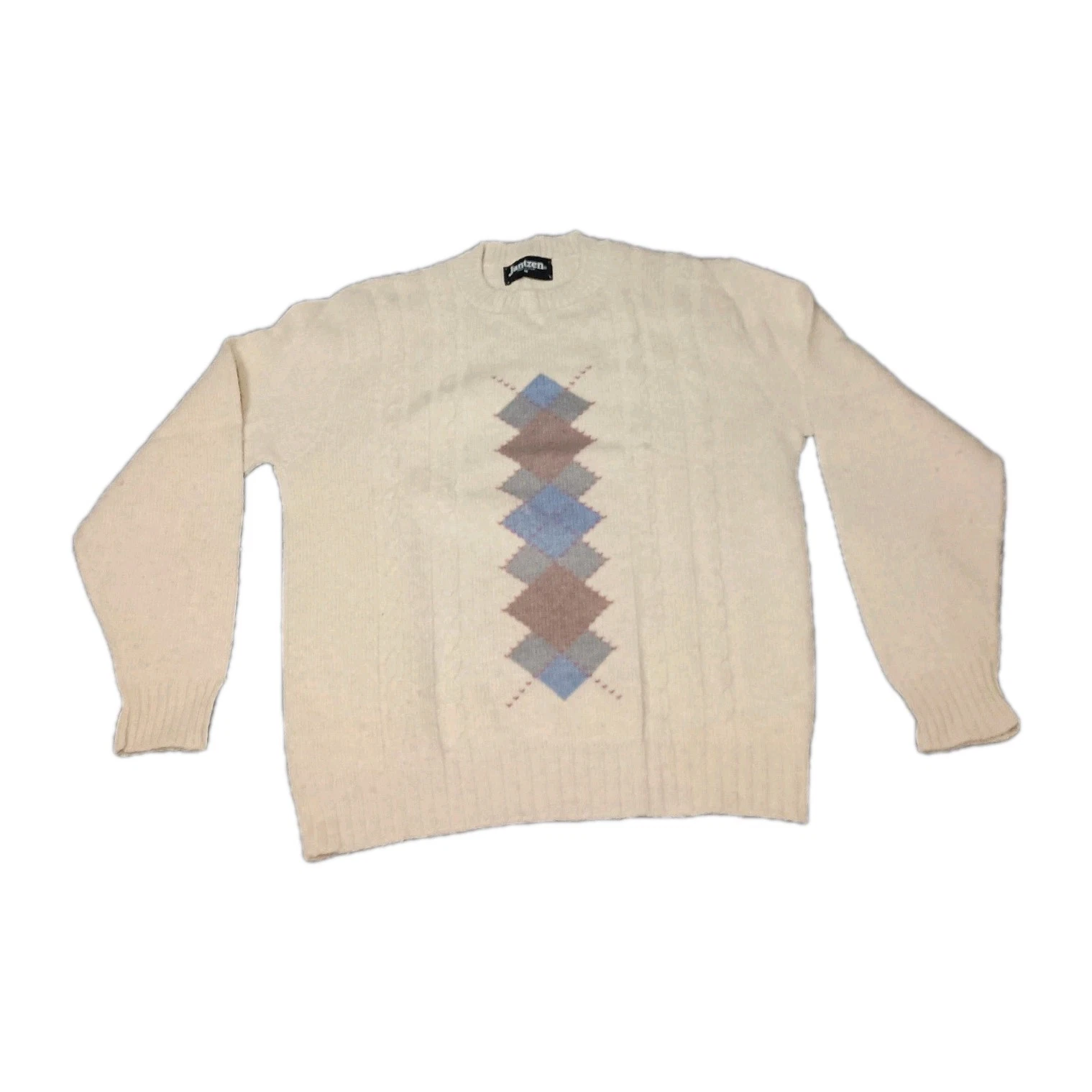 Vintage 80s Jantzen Sweater Mens Medium Knit Pullover Crewneck USA
