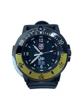 Luminox Quartz Watch Analog Rubber Black Used 14364573 From Japan