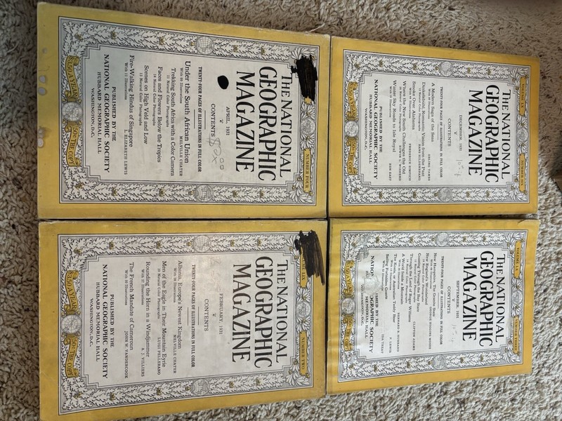 National Geographic Magazine LOT 3 1926-1931 SEVENTEEN issues