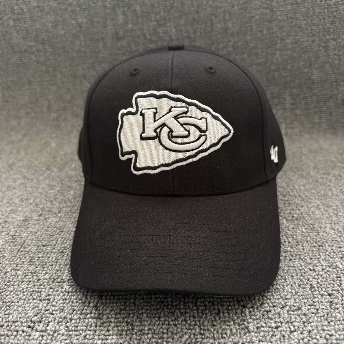 '47 Brand Kansas City Chiefs Strapback Curved Brim Black Hat