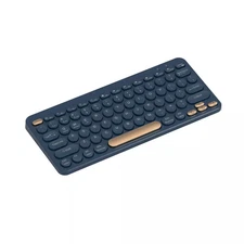 North Compact Round Key Wireless Keyboard - Navy Blue New