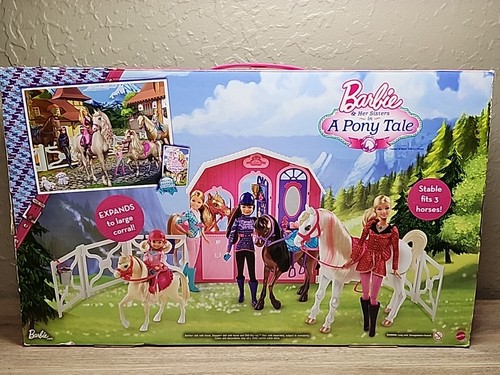 Barbie Sam’s Club Exclusivo Hermanas A Pony Tale Deluxe Estable Set de Regalo Caballo 2012 - Imagen 17 de 22