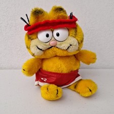 Vintage 1981 DAKIN Garfield BEAN BAG Plush Jogger Arm Chair Athlete 10"