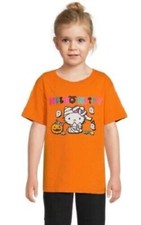 Hello Kitty Halloween T-Shirt Girl's L 10-12 Short Sleeve Pullover Polyester