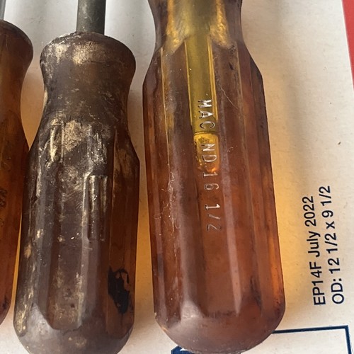 VINTAGE LOT OF 6 MAC TOOLS NUT DRIVERS (STANDARD) (t34) - Picture 4 of 12