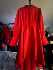 #Unique, luxury finds, Red HOT LOOK Alexander McQueen high low dress size 8