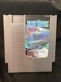 Silent Service W/manual Nintendo NES Authentic Tested Working Video Game