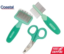 Coastal Pet Li'l Pals Puppy Dog Grooming Kit Brush Double Side Comb Nail Trimmer