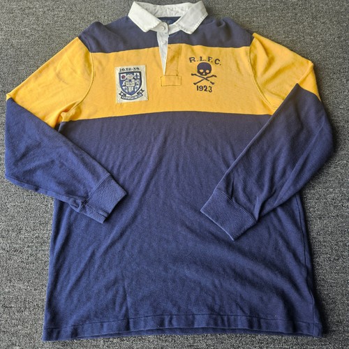 Polo Ralph Lauren RLFC Skull & Crossbones Athletic Division Rugby Polo Shirt L