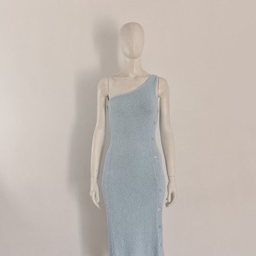 ROTATE By Birger Christensen Blue Dress UK 12 EU 40 ' Yvonne' Knit Midi - Picture 4 of 20