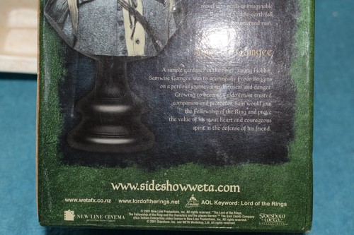 Samwise Gamgee 9412 Sideshow Weta Bust LOTR Asst# 94002 New in Box P-3 - Picture 7 of 7