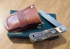 MOORE MAKER New 6106LB Genuine Stag Handle 1 Blade Lockback Folder Knife/Knives