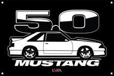 Foxbody 5.0 Ford Mustang Gt-notch-lx-cobra Side Banner - 24 X 36 36 X 54