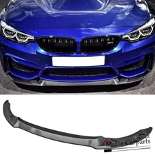 1PC For 2015-2020 BMW M3 F80 M4 F82 F83 CS Style Front Bumper Lip Carbon Print