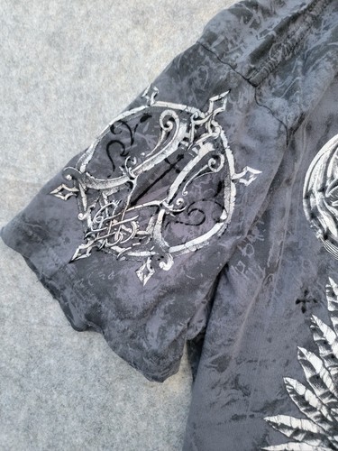 AFFLICTION MEN'S T SHIRT BLACK 2XL LIVE FAST - Picture 11 of 17