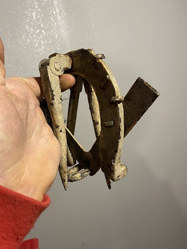 ANTIQUE OLD VINTAGE MASONIC MASON'S FOLK ART Standup Iron Decoration 19th Cent - Picture 2 of 7