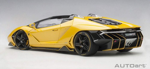 AUTOart 1/18 Lamborghini Centenario Roadster 79117 Pearl Yellow Car New - Picture 2 of 9