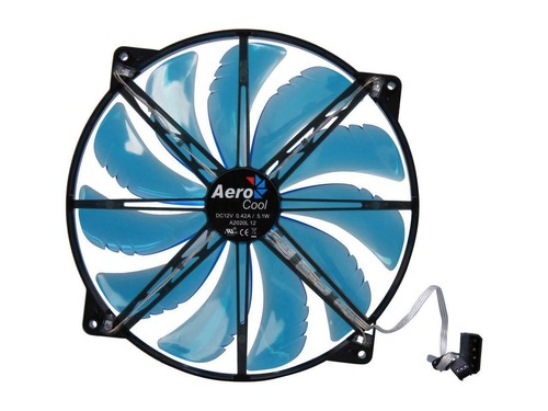 AeroCool Silent Master 200mm Blue LED Case Fan - Afbeelding 4 van 6