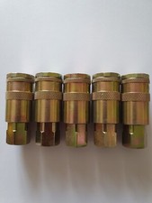 PACK OF 5  x  AIR LINE QUICK RELEASE COUPLING FOR PCL  (INC 1 x FREE MALE PLUG)