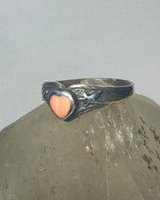 Heart ring stars love friendship band sterling silver spiny oyster girls women