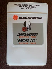 Vintage General Electric Daylite III Picture Tubes Ad Pocket Protector 1950's GE