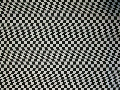 OUT OF PRINT Checkerboard Wavy Race Flag Nascar Grand Prix Black White Cotton Fabric FQ