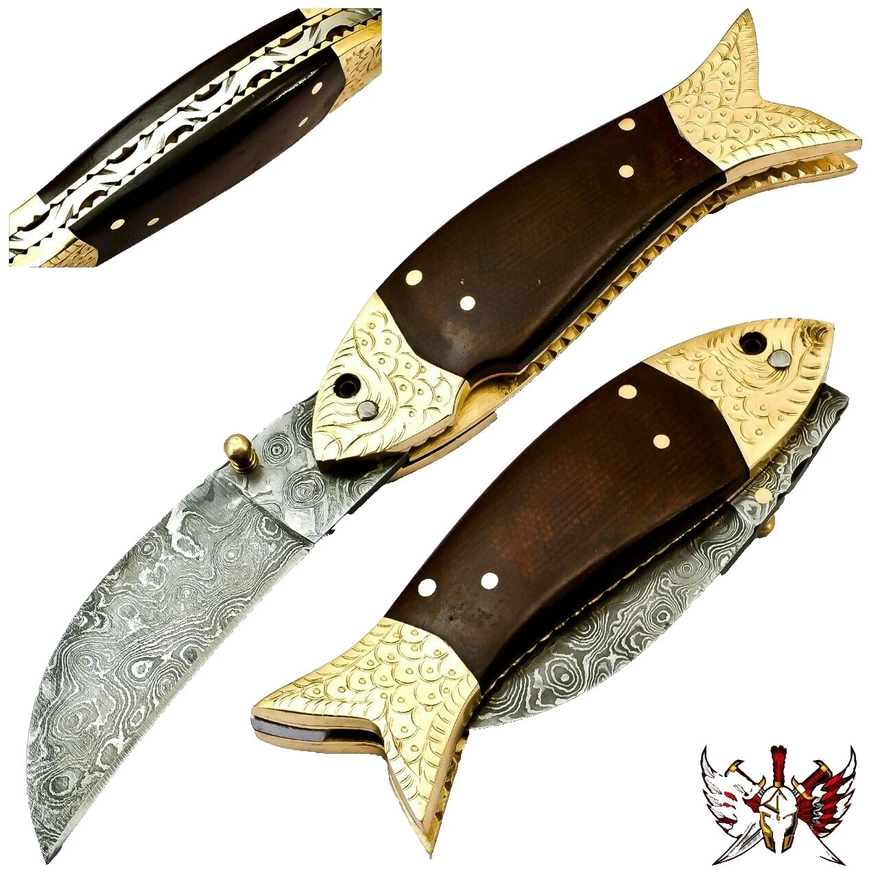 Лезвие из нержавеющей стали, латунная ручка, коллекционные современные складные ножи ручной работы и на заказ