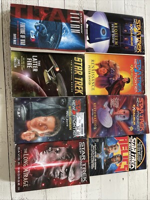 Star Trek 8-Book Lot - New Frontier, DS9, TNG, Titan & More Sci-Fi Paperbacks