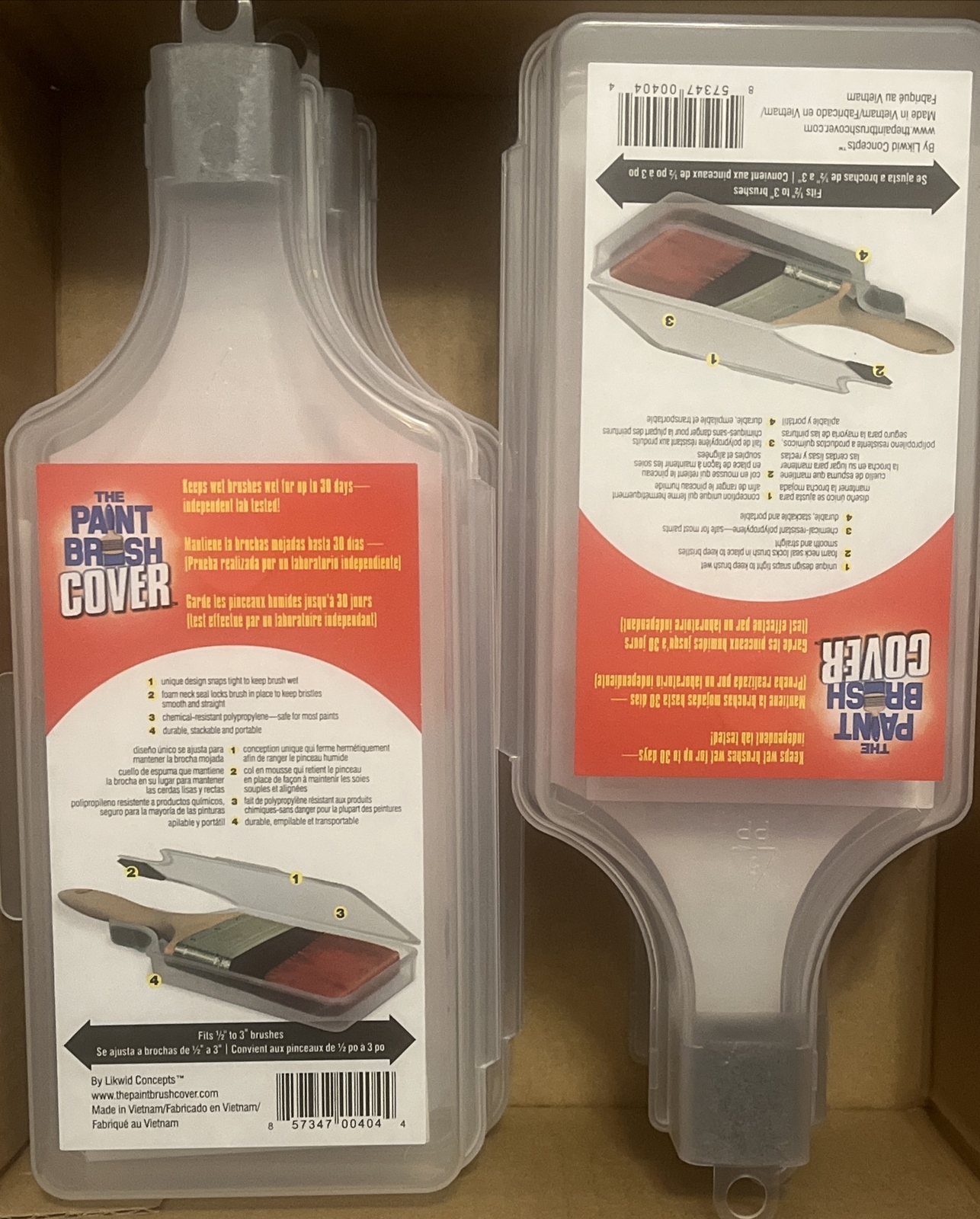 New lot of (6)Paint Brush Covers. 1/2 To 3 Inch Brush. eBay