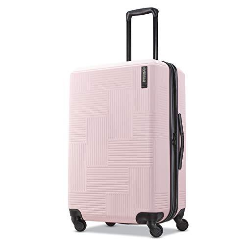 Stratum XLT Expandable Hardside Luggage with Spinner Wheels, Pink Blush, Chec...