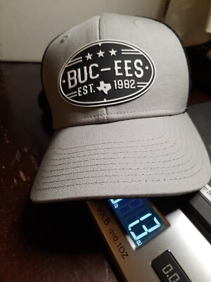 Bucees Hat Cap Fitted Stretch Black Gray Trucker Mesh Est 1982 Logo Beaver