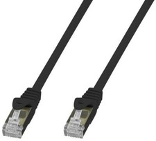 Techly Professional Cavo di Rete Patch in Rame Cat. 6A SFTP LSZH 1 m Nero
