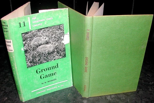 GROUND GAME M Brander 1963 1st Ed illus RABBIT Hare FERRET Snares TRAPS Shooting